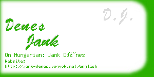 denes jank business card